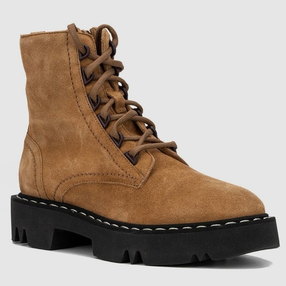 NWT- AQUQTALIA HARLYN SUEDE COMBAT BOOTS - Picture 3 of 6